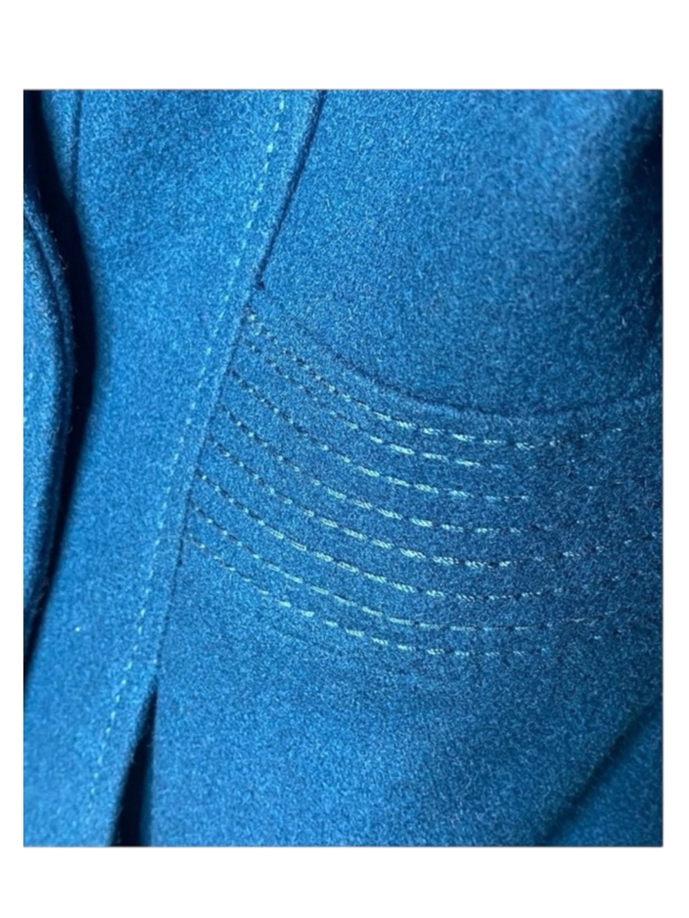 Miss Sixty ☻︎ Wool Double Breasted Pea Coat w/ Stitch Detail ☻︎ Aegean Blue ☻︎ S - Picture 5 of 16